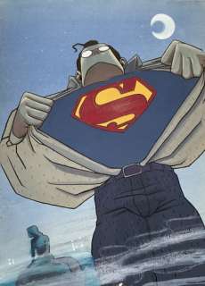 Superman og Fredsbomben - ubrugt forside - Mermaid - original art - Teddy Kristiansen | ComicGarden