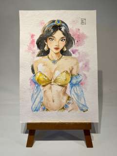 Zanella & Saras - 1 Original colour drawing - Jasmine Principessa del Deserto - 2025 | Catawiki