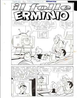 Colantuoni, Tiberio - 12 Original page - Tiramolla #22 - "Il folle Erminio" - Storia originale completa - 1966 | Catawiki