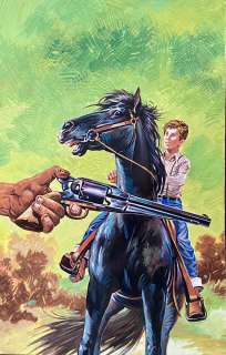 SECONDO BUSETT - Original cover for Furia. Cm. 23x36. Gouache on board. Signed. Mint. Code 949.