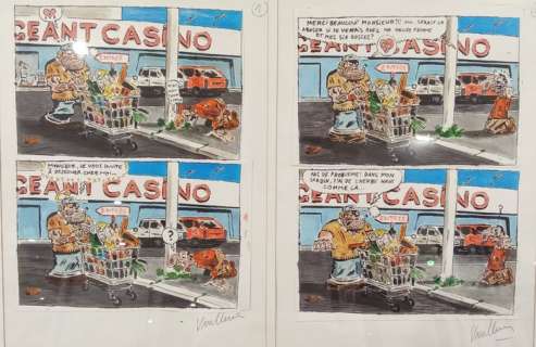 Vuillemin, Philippe - 2 Original colour page - Casino - Histoire complete de deux planches | Catawiki