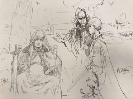 Rosinski, Grzegorz & Teng, Paul - 1 Original drawing - Complainte des Landes perdues / De Klaagzang van de verloren - "Quatre Mains" - 2022 | Catawiki