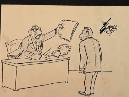 Guareschi, Giovanni - 1 Original drawing - Candido: Normalizzare! - 1965 | Catawiki