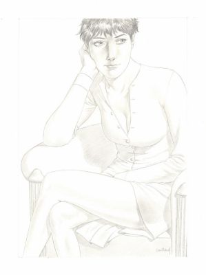 André Juillard | Illustration originale de Louise - Le Cahier bleu | Daniel Maghen