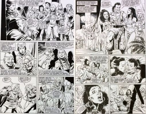 Alex Horley - Sex & Violence - 2 Pages originales - Battleaxes - #2 | Catawiki