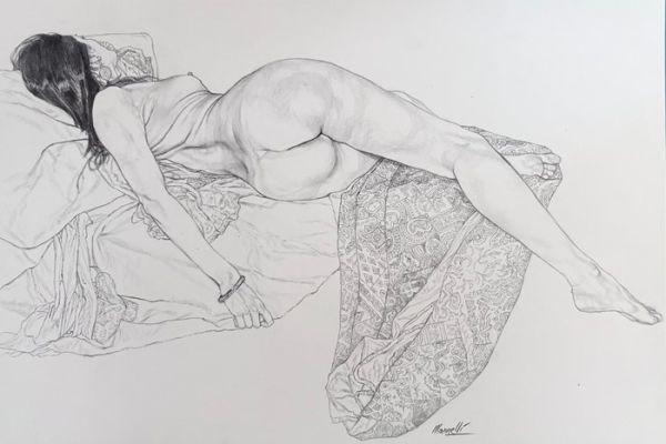 Riccardo Mannelli - 1 Original drawing - Shining suspention | Catawiki