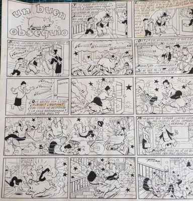 Tinez (Martínez Buendía, Juan) - 1 Original page - Un buen obsequio | Catawiki