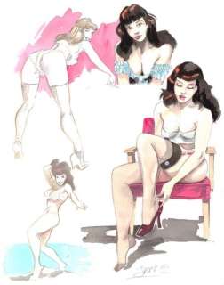 Lot 35 - Jaap de Boer - Illustration originale Betty Page
