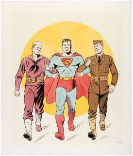 FRED RAY "SUPERMAN" #12 COVER RECREATION ORIGINAL SPECIALTY ART. | Hake’s