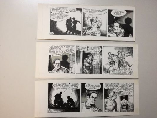 Gerrit Stapel - 25 Original page - Huon de Neveling - De honden van de man in het zwart (stroken 76 tot en met 100) | Catawiki