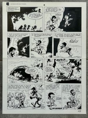Seron, Pierre - 1 Original page - Les Petits Hommes T26 - page 40 - Voyage entre 2 mondes - 1989 | Catawiki