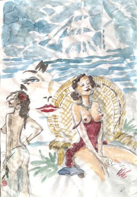 Vianello, Lele - Original colour drawing - Cubana | Catawiki