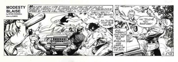 Romero, Enric Badia - 1 Original page - Modesty Blaise - Daily Strip #7481 - 1990 | Catawiki