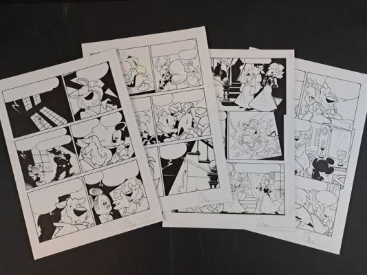 Vian, Roberto - 4 Original page - Topolino e il Ritorno degli Acchiappafantasmi - 2024 | Catawiki