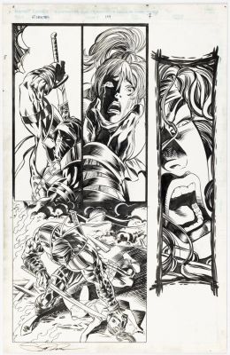 Mike Deodato Jr. & Scott Koblish – Elektra #14, Pagina 7 Tavola Originale (Marvel Comics, 1997) | Love Original Art