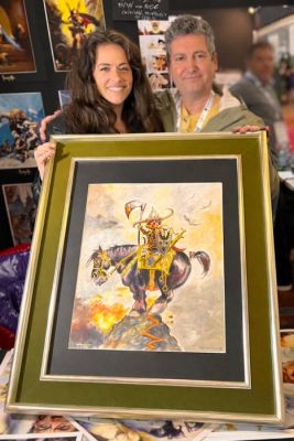 Tony Fernandez Donald Duck inspiré par Death Dealer de Frank Frazetta - Hand Signed by Tony Fernandez & Sara Frazetta – Original Acrylic Artwork | Catawiki