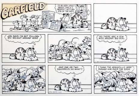 Davis (Jim) | Garfield, planche Ã  l’encre de Chine et au… | Millon