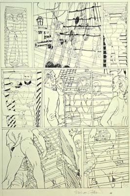 Erich von Götha - 1 Original preliminary page - Janice - Erich von Gotha page 35 for his book Janice 4