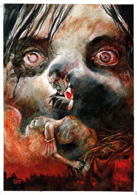 Continue Shopping | DRACULA BLACK AND WHITE SPECIAL #2 MARTIN SIMMONDS ORIGINAL COVER ART | Scott’s Collectables