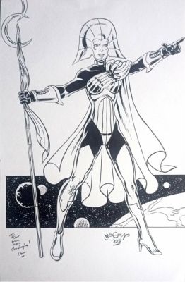 Chris Malgrain - 1 Original drawing - X-Men - Majestrix Lilandra Neramani - 2016