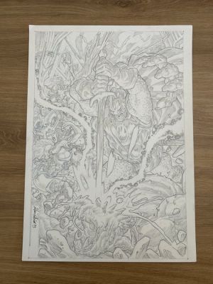 Alan Patrick - 1 Original drawing - Black Knight - 2023 | Catawiki