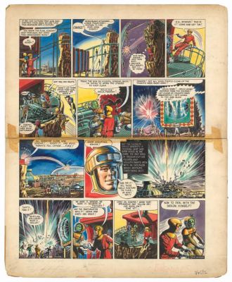 Frank Hampson | Planche originale - Marooned on Mercury - Dan Dare Pilote du futur | Daniel Maghen