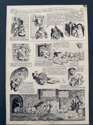 Probst, Pierre - 1 Original page - Le Bouffic et Plumet - Chez Blanche Neige page 18 - 1945 | Catawiki