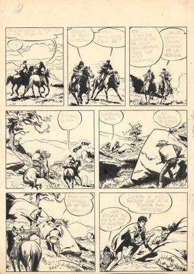 Jijé | Planche originale n°14, prépubliée dann Le Journal de Spirou n°950 du 28 juin 1956 - La Piste du Grand Nord - Jerry Spring | Daniel Maghen