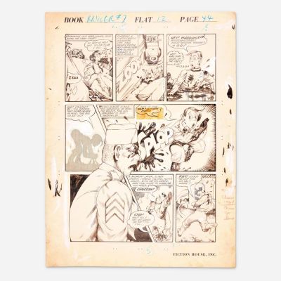 Lot 342 - Maurice Whitman, Rangers #7 Story Page 44 Original Art (Fiction House, 1941) | Landry Pop Auctions