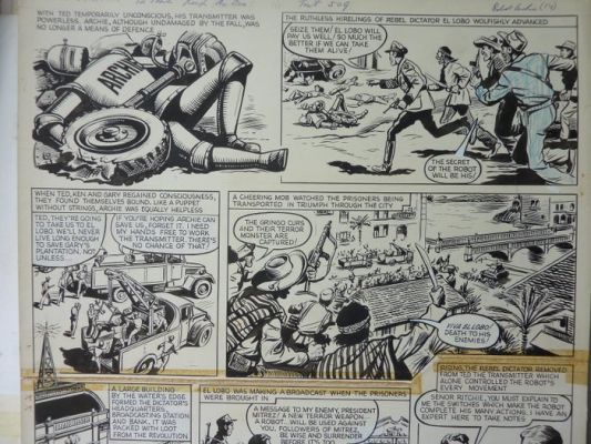 Kearon, Ted - 1 Original page - Archie de man van staal - Robot Archie ; El Lobo - 1960 | Catawiki