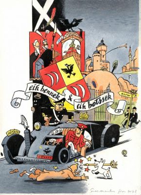 Ever Maulen | Illustration originale pour une carte de voeux des Amis de Hergé (2023) | Daniel Maghen