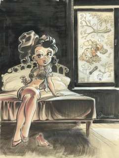 Lot 389 - Dan. Illustration originale Petit Spirou