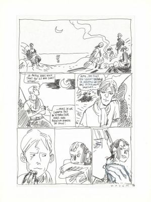 Wazem | Recherche pour la planche n°60 montée dans un passe-partout. Présence de correcteur blanc - Les Scorpions du Désert | Daniel Maghen