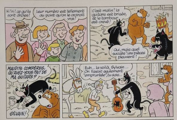 Dubois, Claude - 1 Original colour page - Sylvain et Sylvette - 1985 | Catawiki