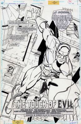 Grummett, Tom - Adventures of Superman #550 - Guardian Splash! | Comic Book Art Gallery