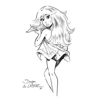 De Lazare, Dragan | original dedicated drawing of Rubine  - (2016) | Catawiki