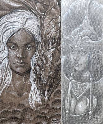 Ralf van der Hoeven - 2 Original drawing - Game of Thrones - 2014 | Catawiki