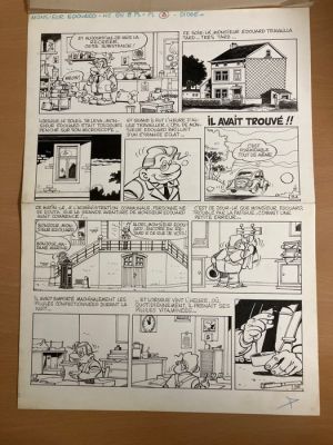 Didgé - 1 Original page - Monsieur Edouard - Inclusief Nederlandstalige calc! | Catawiki
