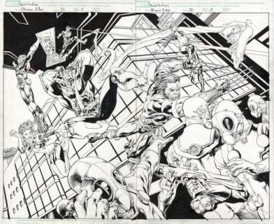 Raney, Tom - ULTIMATE X-MEN #72 Double Page Splash