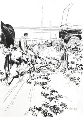 Ticci, Giovanni - 1 Original drawing - Tex - "Cavalcando con Tex" vol. 5 | Catawiki