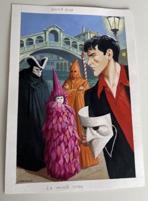 Baraldi, Severino - 1 Original colour drawing - Dylan Dog - La morte rossa | Catawiki
