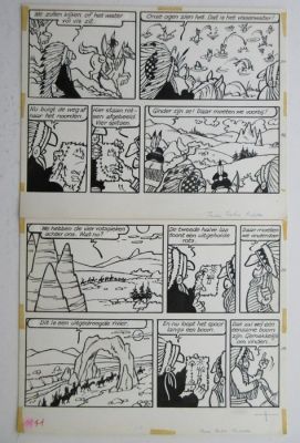 Jef Nys - 1 Original page - Jommeke 41 - Twee halve lappen - 1970 | Catawiki