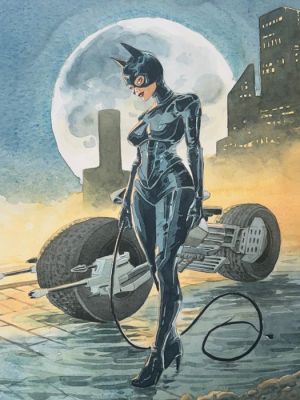 Giacomo Rosati - 1 Original colour drawing - Batman - Catwoman - 2025 | Catawiki