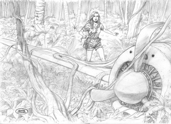 De Luca, Giuseppe - 1 Original drawing - Buck Danny - Lady X ( Jane Hamilton) | Catawiki
