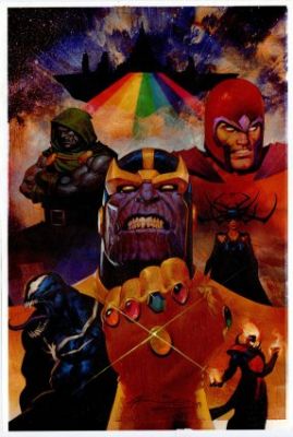 Olivetti, Ariel - THANOS AND MARVEL VILLAINS Illustration | ComicConnect (Buy It Now)