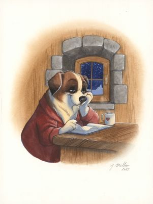 Julie Mellan | Les belles histoires de Grand-mère à écouter pour Noël - livre CD - Illustration originale | Daniel Maghen