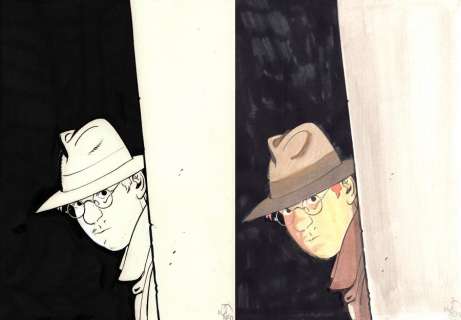 DODIER Alain - Couverture originale de JEROME K. JEROME BLOCHE Intégrale Volume 1 par Alain DODIER