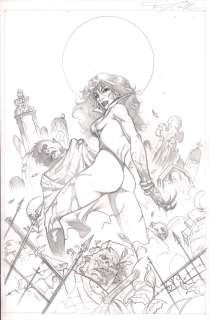 Tommy Castillo - Vampirella Halloween Special #1 Cover Pencil Art - Signed - 2006
