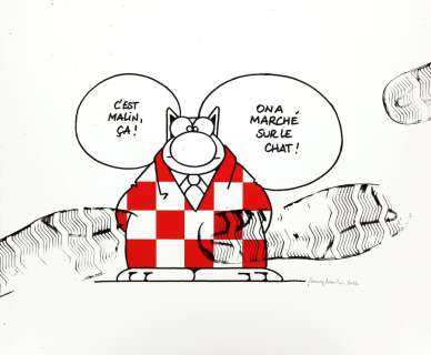 Geluck | Le Chat, illustration sur carton à l’acrylique… | Millon