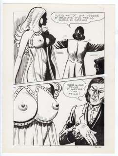 Balzano Birago | Tavola originale per Zora. Cm. 21 x 28,5. Anni di esecuzione vari (dal 1972 al 1981) n. 23 pag. 57 | Art e Fumetto